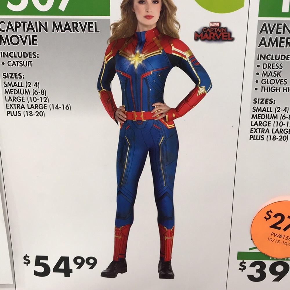 SMALL captain marvel costume